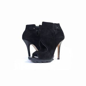 CAMILLA SKOVGAARD Shoes Cutout Black SAW SOLE Leather Heels Womens Size 9